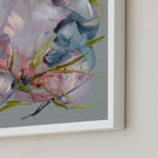 "Softening Ground" - Art Print in Dove Grey by Synnöve Seidman - Frame Close-up
