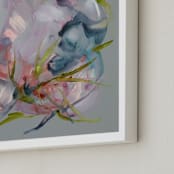 "Softening Ground" - Art Print in Dove Grey by Synnöve Seidman - Frame Close-up