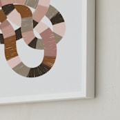 "Running in Circles" - Art Print in Sand by Pati Cascino - Frame Close-up