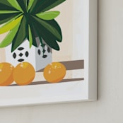"Tropical Still Life" - Art Print in Hunter Green by Lindsay Megahed - Frame Close-up