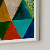 "Prismatic" - Art Print in Deep Forest by Emily Kariniemi - Frame Close-up