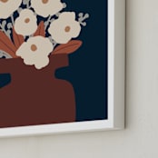 "Emilie" - Art Print in Deep Blue by Alex Roda - Frame Close-up
