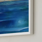 "Rising Tide" - Art Print in Royal Blue by Lindsay Megahed - Frame Close-up