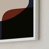 "Come Together" - Art Print in navy by Kimberly Young - Frame Close-up