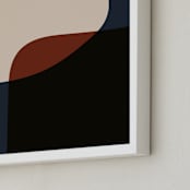 "Come Together" - Art Print in navy by Kimberly Young - Frame Close-up