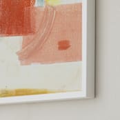 "Red Circle Composition" - Art Print in Rusted Garnet by KATE QUALE - Frame Close-up