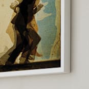 "After Muybridge" - Art Print in Sea Blue by Terrance Grace - Frame Close-up