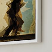 "After Muybridge" - Art Print in Sea Blue by Terrance Grace - Frame Close-up