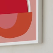 "Big Egg" - Art Print in Cotton Candy Pink by sue prue - Frame Close-up