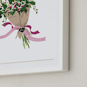 "Minnesota Lady's Slipper Bouquet" - Art Print in Soft pink by Susan Moyal - Frame Close-up
