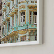"Hermosa" - Art Print in Teal by Irene Suchocki - Frame Close-up