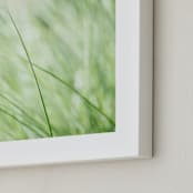 "In The Field" - Art Print in Spring Morning Green by Rebecca Rueth - Frame Close-up