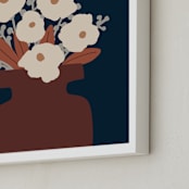 "Emilie" - Art Print in Deep Blue by Alex Roda - Frame Close-up