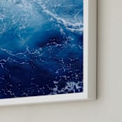 "Waving Blue" - Art Print in Navy by Carole Crohan - CaroleeXpressions - Frame Close-up