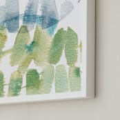 "Subtle Overlap" - Art Print in Leaf by Kelly Ventura - Frame Close-up