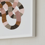 "Running in Circles" - Art Print in Sand by Pati Cascino - Frame Close-up