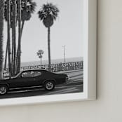 "Ocean Avenue" - Art Print in Black and White by Kaitlin Rebesco - Frame Close-up