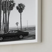"Ocean Avenue" - Art Print in Black and White by Kaitlin Rebesco - Frame Close-up