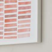 "Stacks #2" - Art Print in Coral by Kelly Nasuta - Frame Close-up