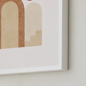 "Rustic Geometry 2" - Art Print in Terracotta by Iveta Angelova - Frame Close-up