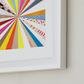 "Pinwheel 1" - Art Print in Rainbow by Shelley Kommers - Frame Close-up