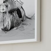 "Smiles in the Sahara" - Art Print in Fog by Jamie Lollback - Frame Close-up