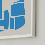 "Playful" - Art Print in Azure by Beth Vassalo - Frame Close-up