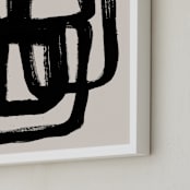 "Abstract ink brush" - Art Print in Obsidian by Cass Loh - Frame Close-up