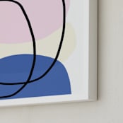 "Old Bubbles" - Art Print in White by Becca Robinson - Frame Close-up