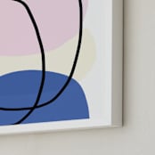 "Old Bubbles" - Art Print in White by Becca Robinson - Frame Close-up