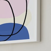 "Old Bubbles" - Art Print in White by Becca Robinson - Frame Close-up