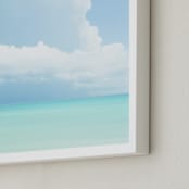 "Summer Clouds Series 2" - Art Print in Caribbean Blue by Lisa Sundin - Frame Close-up