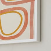 "Summer Siesta" - Art Print in Coral by ALICIA BOCK - Frame Close-up