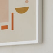 "Les Italiennes III" - Art Print in Earth by Alex Roda - Frame Close-up