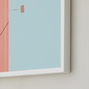"Palm Springs - A Color Study I" - Art Print in Palm Springs Blue by Lisa Sundin - Frame Close-up