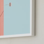 "Palm Springs - A Color Study I" - Art Print in Palm Springs Blue by Lisa Sundin - Frame Close-up