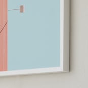 "Palm Springs - A Color Study I" - Art Print in Palm Springs Blue by Lisa Sundin - Frame Close-up