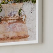 "Pottery I" - Art Print in Terracotta by Crystal Lynn Collins - Frame Close-up