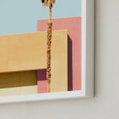 "Palm Springs - A Color Study II" - Art Print in Palm Springs Blue by Lisa Sundin - Frame Close-up