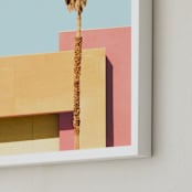 "Palm Springs - A Color Study II" - Art Print in Palm Springs Blue by Lisa Sundin - Frame Close-up