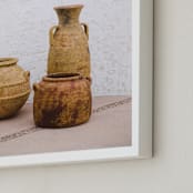 "Pottery II" - Art Print in Terracotta by Crystal Lynn Collins - Frame Close-up