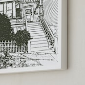 "House: Portrait Orientation Custom Print" - Custom Print in Olive Shadow by Minted - Frame Close-up