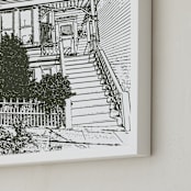 "House: Portrait Orientation Custom Print" - Custom Print in Olive Shadow by Minted - Frame Close-up