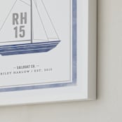"Sailboat co." - Personalized Art Print in Ocean by cambria - Frame Close-up