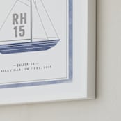 "Sailboat co." - Personalized Art Print in Ocean by cambria - Frame Close-up