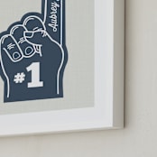 "Number One" - Personalized Art Print in Navy by Itsy Belle Studio - Frame Close-up