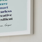 "Positive Affirmations" - Personalized Art Print in Winter by Nazia Hyder - Frame Close-up