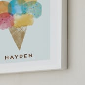 "Sweet Desserts" - Personalized Art Print in Sorbet by Shirley Lin Schneider - Frame Close-up