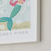 "sirens song" - Personalized Art Print in Bubblegum by peetie design - Frame Close-up