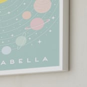 "Pastel Solar System" - Personalized Art Print in Mint by Maria Alou - Frame Close-up